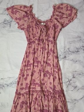 Cleobella Ashlyn Organic Cotton Midi Dress In Batik Print